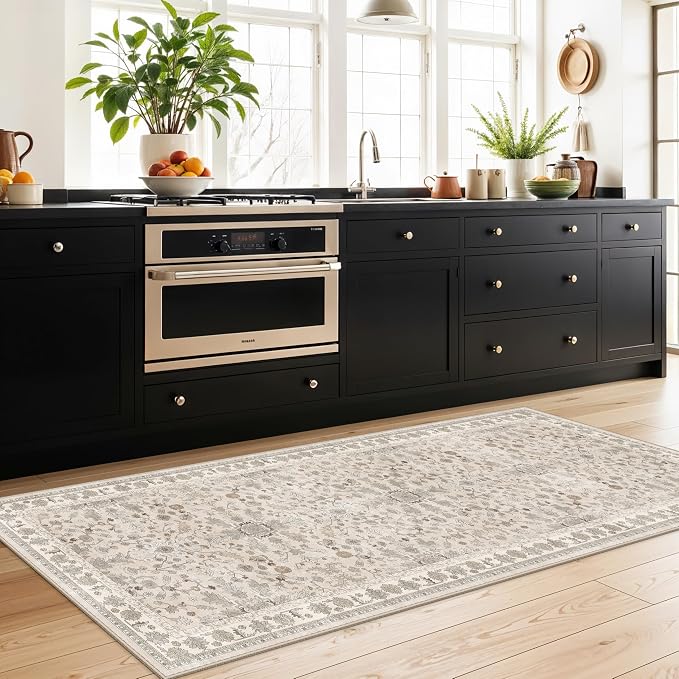 3x7 Washable Non-Slip Kitchen Runner Rug – Soft Low-Pile Stain-Resistant Carpet - Image 4