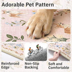 Soalmost 2x3 Dog Rugs for Entryway, Machine Washable Door Mat Animal Floral - Image 6
