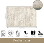 2x3 Feet Washable Entryway Rug, Non-Slip Small Kitchen Throw Mat - Image 2