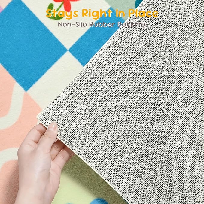 4x6 Washable Kid Bedroom Rug for Girls, Soft Non-Slip Toddler Playroom Carpet - Image 8