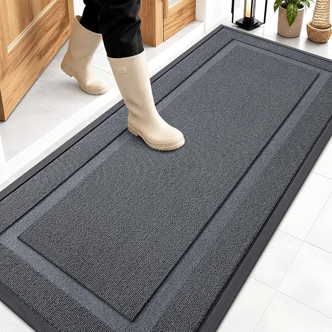 OLANLY Front Door Mat Indoor Outdoor Entrance, Waterproof All-Season, by OLANLY