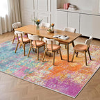 5x7 Area Rugs, Abstract Modern Ultra Soft Washable Rug, Non Slip Carpet - Image 4