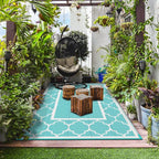 GENIMO 9 ' x 12 ' Outdoor Rug for Patio Clearance, Waterproof Indoor Outdoor - Image 3