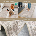5x5 Square Washable Rug for Living Room: Non Slip Indoor Entryway Foot Carpet - Image 5
