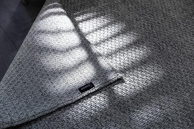 CAMILSON Easy Jute Rug 2x3, Indoor Outdoor Gray Color Farmhouse Area Rugs - Image 5