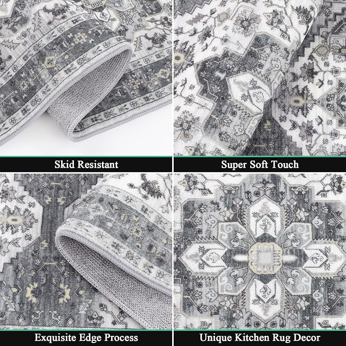 HEBE Boho Kitchen Rug Sets 3 Piece - Image 3