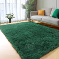 ONASAR Dark Green Area Rugs for Bedroom Living Room, 4x6 Fluffy Soft Plush by ONASAR