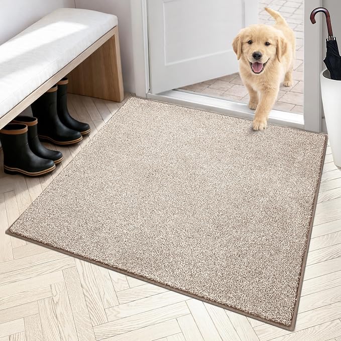 PURRUGS Dirt Trapping Door Mat 36" x 36", Non-Slip Machine Washable Entryway Rug by PURRUGS