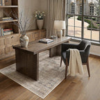 4x6 Washable Vintage Area Rug Brown Oriental Soft Entryway Throw Rug Neutral - Image 3