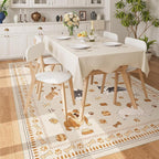 DUKINO 5x7 Rug for Living Room, Lightweight Animal Dog Print Washable Area Rug - Image 2