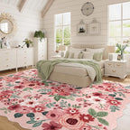 DUKINO 8x10 Area Rug, Floral Washable Rugs - Image 3