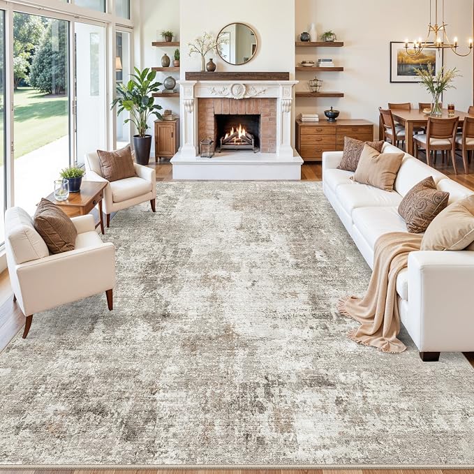 12x14 Area Rug for Living Room – Washable Non-Slip Soft Extra Large Carpet for - Image 2