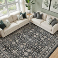 Dark Grey Rug for Living Room by WelcometoBabovid