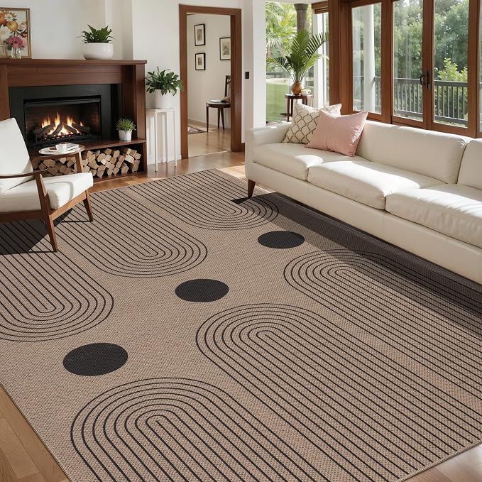 Tangsoo Rainbow Easy Jute Rug 6x9 Washable Area Rugs - Image 2