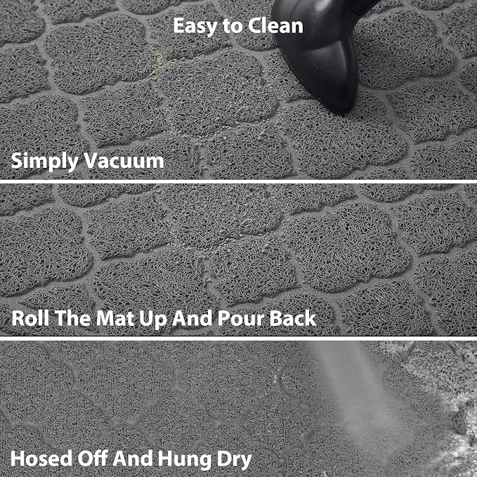WePet Cat Litter Box Mat, Kitty Premium PVC Pad, Durable Trapping Rug, - Image 6