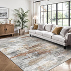5x7 Area Rugs, Abstract Morden Soft Washable Rug, Non-Slip Low Pile Rugs by Yarooge