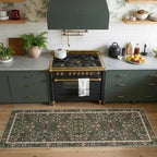 jinchan Zenith Floral Runner Rug 2x6 Washable Kitchen Runner Non-Slip Low-Pile by JINCHAN