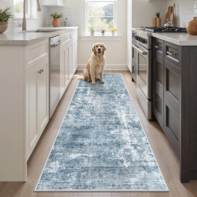 Soalmost Runner Rug 2'x6' Abstract Washable Non-Slip Runner Rugs by Soalmost