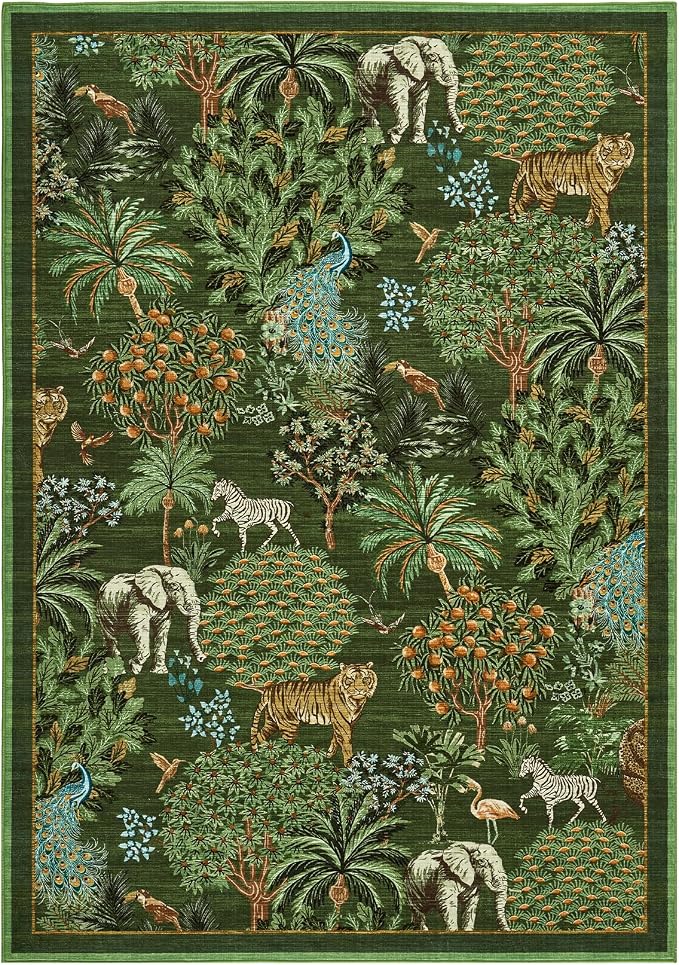 GarveeHome Jungle 8x10 Area Rug Washable Rugs - Image 5