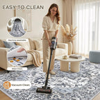 10x12 Area Rugs Living Room: Washable Vintage Rug Large Non-Slip Stain - Image 6