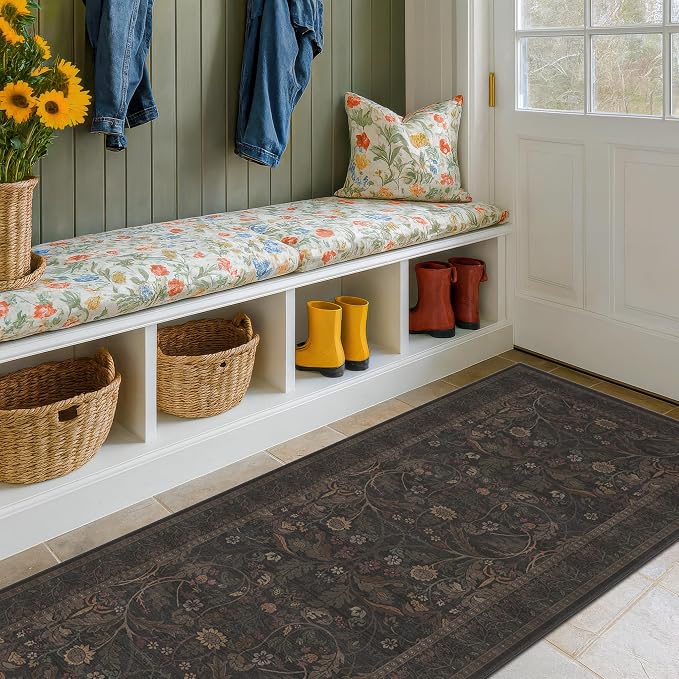 Washable Wide Hallway Runner Rug 2'6"x10' by Evyhood