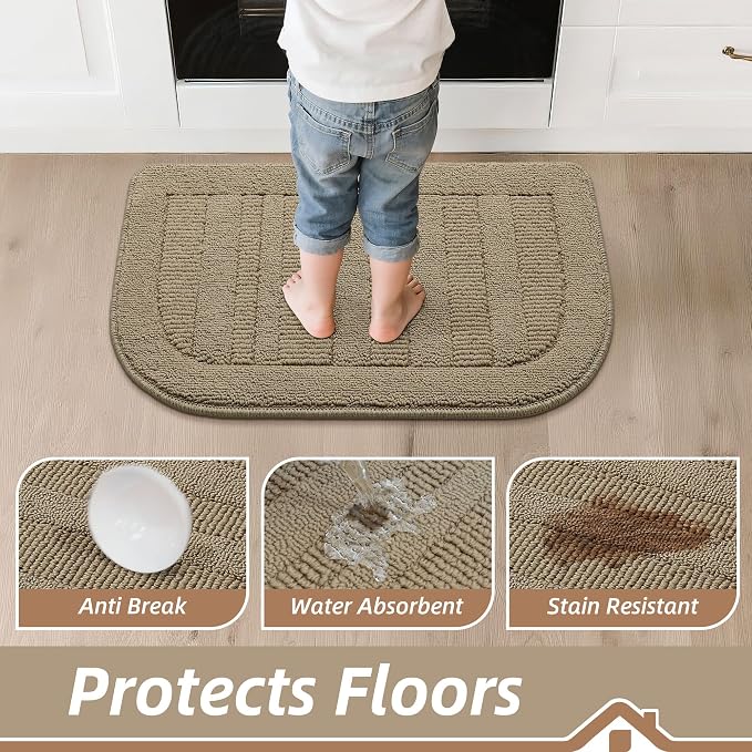 BEQHAUSE 30x18 Inch Kitchen Rug Mat Durable Kitchen Rugs Non-Slip Washable - Image 4