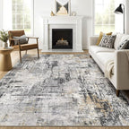 7x9 Area Rug Living Room: Washable Large Abstract Soft Stain Resistant Indoor by LOONGRUG