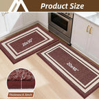 COSY HOMEER Kitchen Rugs Non-Slip 20" x30/20 x48 Inch Thick Polypropylene - Image 8
