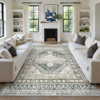 zesthome 8x10 Area Rugs for Living Room, Non-Slip Backing Washable Rugs by Zesthome