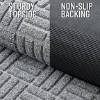 OLANLY Front Door Mat Outside Entrance 47x23, Heavy Duty Sturdy Natural Rubber - Image 3