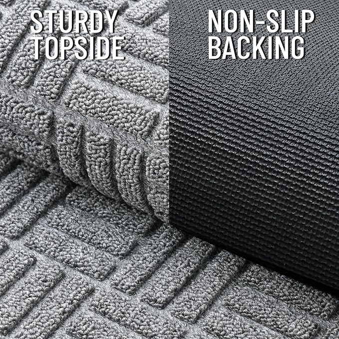 OLANLY Front Door Mat Outside Entrance 47x23, Heavy Duty Sturdy Natural Rubber - Image 3