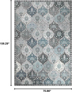 Lahome Moroccan Washable Area Rug 6x9, Ultra-Thin Large Living Room Rugs - Image 2