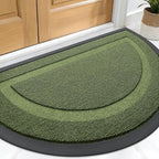 OLANLY Half Circle Door Mat Indoor Outdoor Entrance Welcome, Waterproof by OLANLY