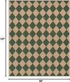Lahome Colette Checkered Washable Rugs 8x10, Easy Jute Rug - Image 2