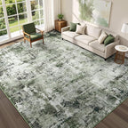 Rugflix 8x10 Area Rugs for Living Room, Washable Large Rug Stain-Resistant Low by RugflixAreaRugs