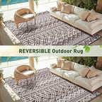 MontVoo-Outdoor Rug Carpet Waterproof 6x9 ft Reversible Patio Rug RV Camping - Image 6