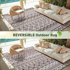 MontVoo Outdoor Rug 8x10 Waterproof Outdoor Patio Rug Mat Reverisble Plastic - Image 6