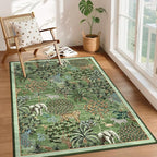 GarveeHome Jungle Animal Print Rug 4x6 Washable Area Rugs - Image 2