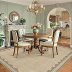 GarveeHome Scalloped Tan Washable Rugs 10x13 Rug - Image 3