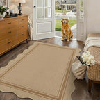 Easy Jute 3x5 Outdoor Rug Washable Non Slip Rug by Zeeinx