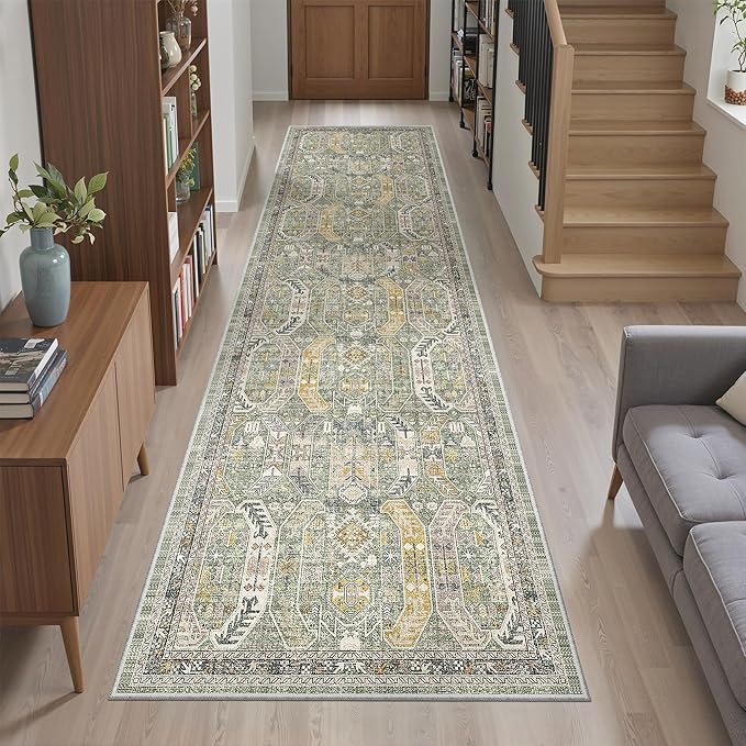 Madane Runner Rug 2x8, Washable Hallway Runner Rugs, Non-Slip Low-Pile Soft by Madane