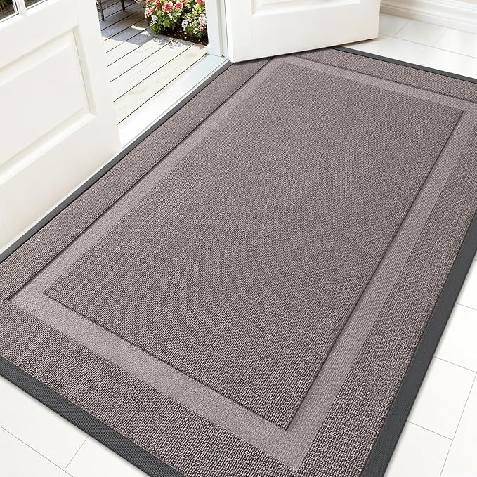 OLANLY Front Door Mat Indoor Outdoor Entrance, Waterproof All-Season, by OLANLY