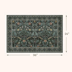 Washable Entry Rug 2x3 Non Slip, Vintage Small Throw Rugs - Image 2