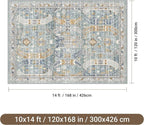befbee 10x14 Area Rugs, Ultra-Thin Washable Rugs - Image 2