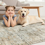 Soalmost Abstract Rug 8x10 Large Living Room Rugs Neutral Modern Washable Area - Image 8