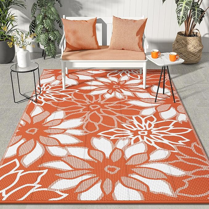 GENIMO Outdoor Rug Waterproof for Patio Decor, Large Area Rugs Mats for RV by GENIMO
