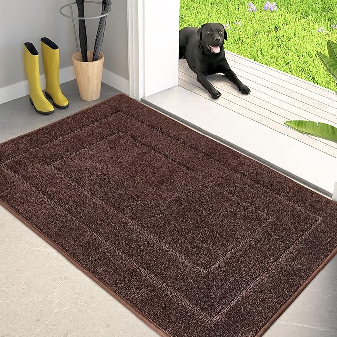 PURRUGS Dirt Trapping Door Mat 34" x 59", Non-Slip/Skid Machine Washable by PURRUGS