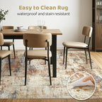 5x8 Area Rug Washable Rug: Large Abstract Modern Soft Stain Resistant Indoor - Image 6