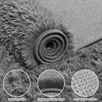 4x6 Area Rugs for Living Room Rug: Soft Fluffy Shag Light Gray Rugs for Bedroom - Image 7