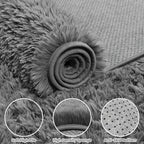 6x9 Area Rugs for Living Room Rug: Soft Fluffy Shag Light Gray Rugs for Bedroom - Image 6